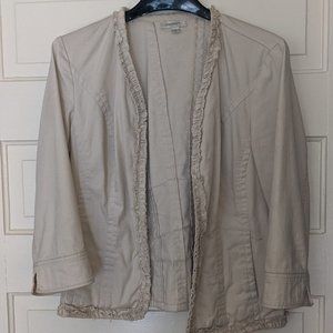 Cream Color Jacket 3/4 length Sleeves